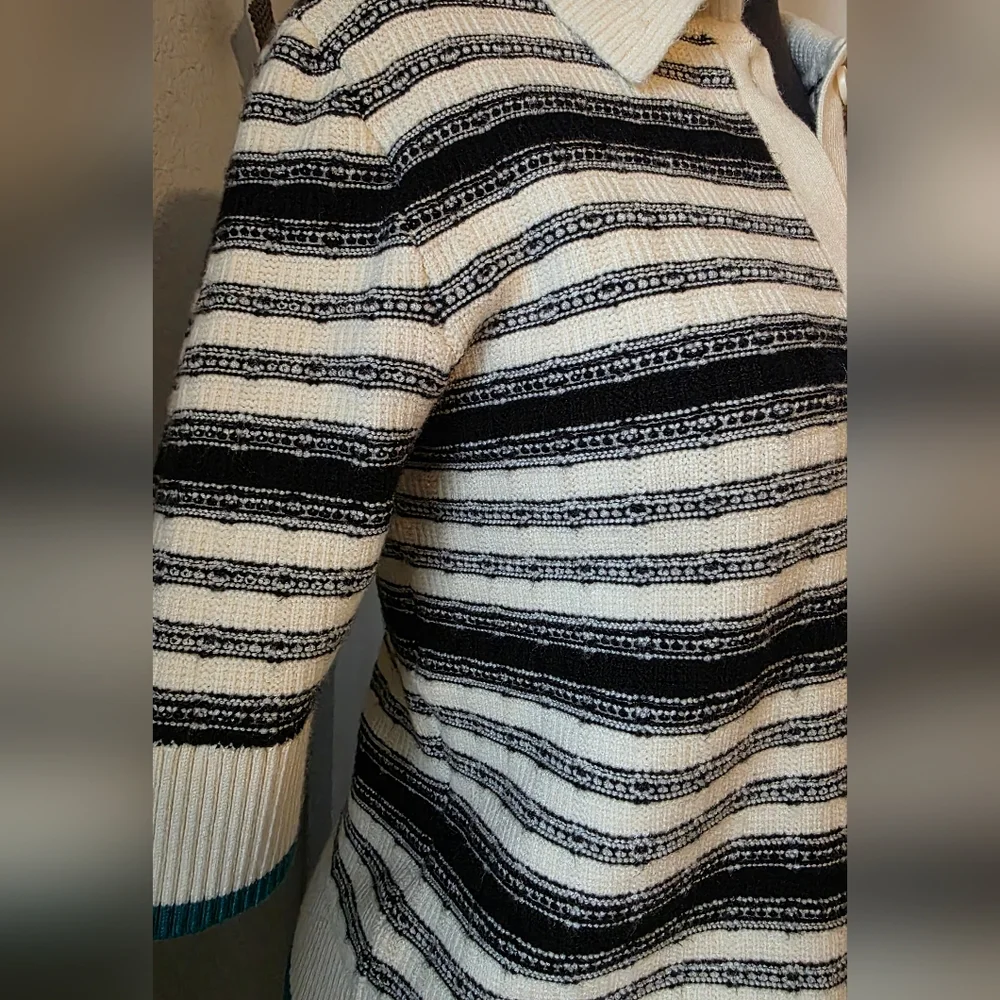 Anthropologie The Kinsley Collered Crop Cardigan Sweater By Maeve - Picture 3 of 8